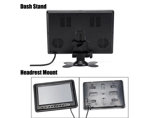 lcd 9" c0062 cinch split screen quad  4ch pro parkovaci kamery