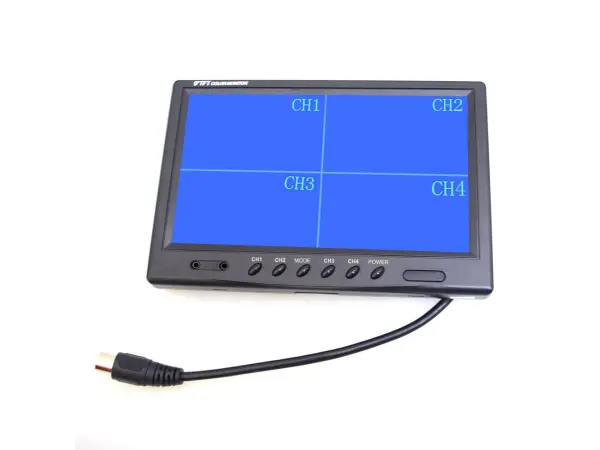 lcd 9" c0062 cinch split screen quad  4ch pro parkovaci kamery