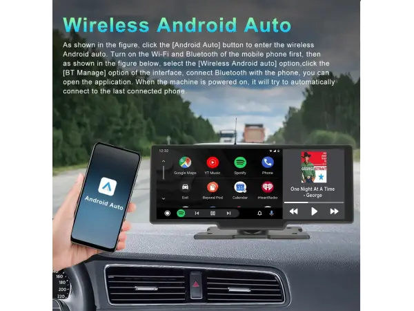 volna multifunkcni lcd display 10" a3247, carplay & android auto