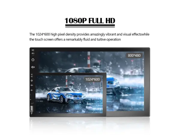 2din autoradio 7" touch screen, q3161, carplay, android auto, mp5, fm usb bt