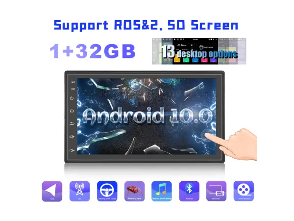 2din autoradio 7" a2749 android 10.0, prehravac s gps wifi bt fm phone link usb