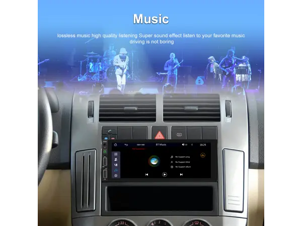 1din autoradio a3446, dotykovy displej 6,86 s bezdratovym carplay a android auto