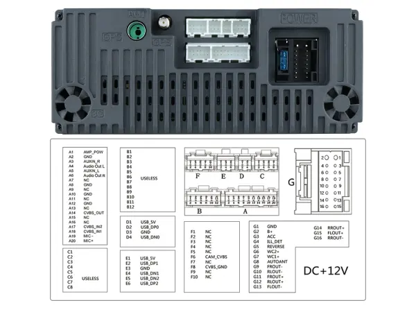 autoradio 7" q3196kt android 10, 2gb+16gb s bt gps wifi pro ford focus mondeo c-max