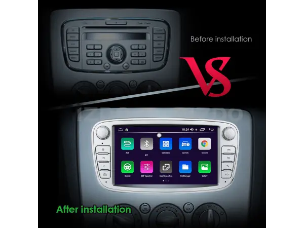 autoradio 7" q3209kt android 10, 2gb+32gb s bt gps wifi pro ford focus mondeo c-max