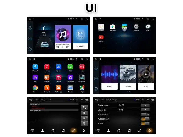 autoradio 9" q3495 android 9.1, podpora bt gps wifi pro mazda 6 rui wing 2009-2016