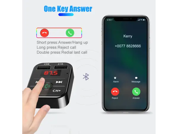 fm transmitter z2085bk, bluetooth handsfree, mp3 prehravac do auta