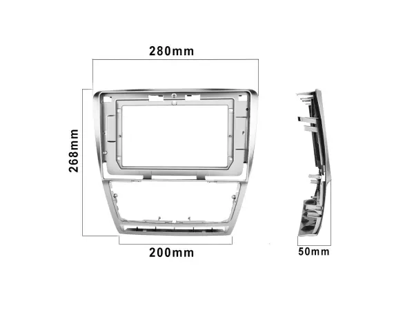 skoda octavia ii (2004-2013) 10,1"- redukcni ramecek a7068 pro autoradio 10.1"  + kabelaz a canbus
