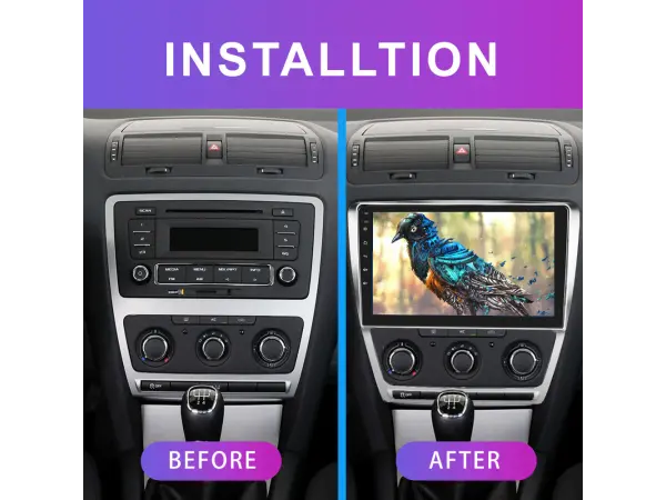 skoda octavia ii (2004-2013) 10,1"- redukcni ramecek a7068 pro autoradio 10.1"  + kabelaz a canbus