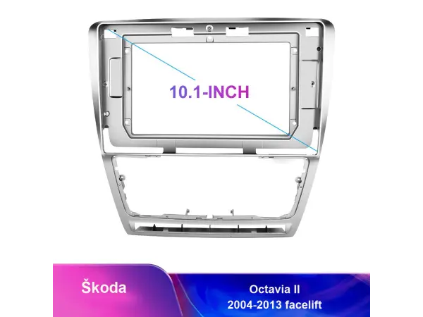 skoda octavia ii (2004-2013) 10,1"- redukcni ramecek a7068 pro autoradio 10.1"  + kabelaz a canbus