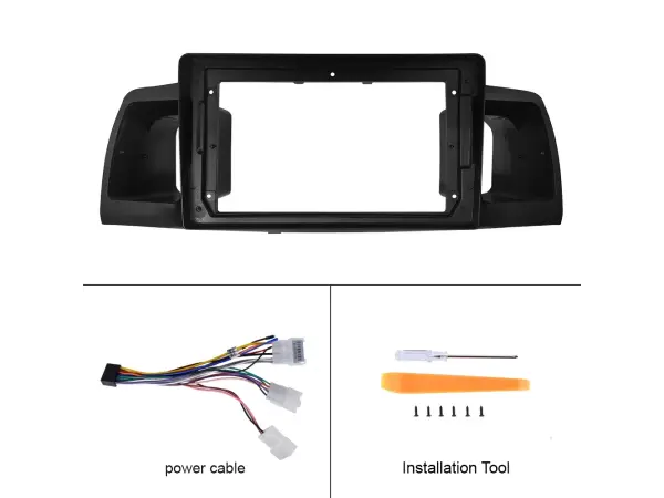 toyota corolla ex (2007-2012) 9"- redukcni ramecek  a7082 pro autoradio 9" (matt black)