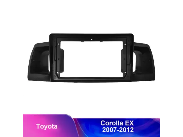 toyota corolla ex (2007-2012) 9"- redukcni ramecek  a7082 pro autoradio 9" (matt black)