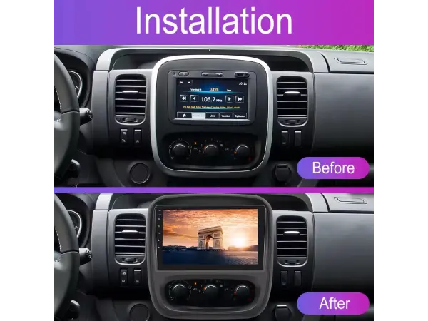 trafic/opel vivaro (2015) 9" -redukcni ramecek a7288 pro autoradio 9"