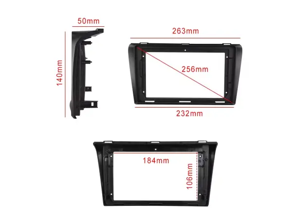 mazda 3 (2006-2012) 9"- redukcni ramecek a7265 pro autoradio 9"