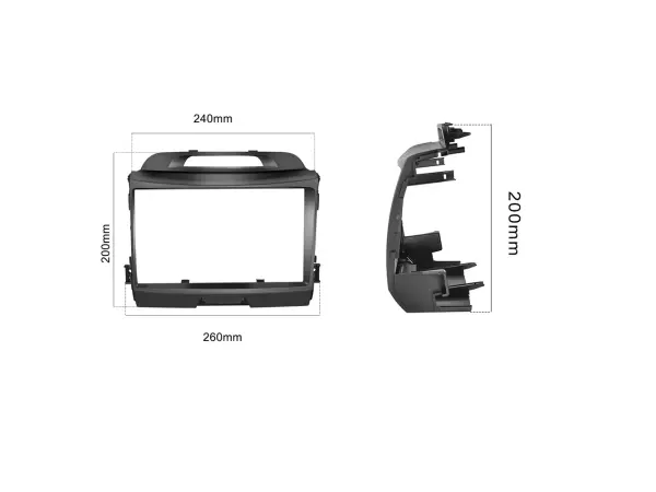 kia sportage (2010-2016) -redukcni ramecek a7172 pro autoradio 9"