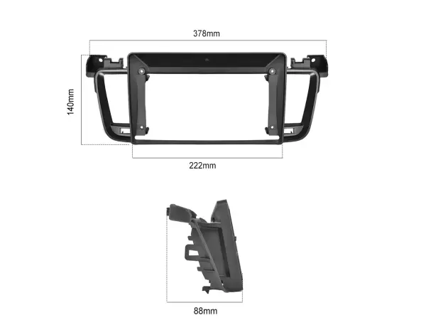 peugeot 508 (2012-2016) - redukcni ramecek a7189 pro autoradio 9"