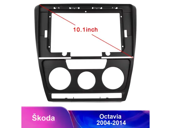 skoda octavia ii (2004-2014)10.1" - redukcni ramecek a7783 pro autoradio 10,1"  black