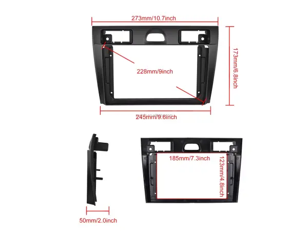 ford fiesta (2006-2011) - redukcni ramecek a7582 pro autoradio 9"