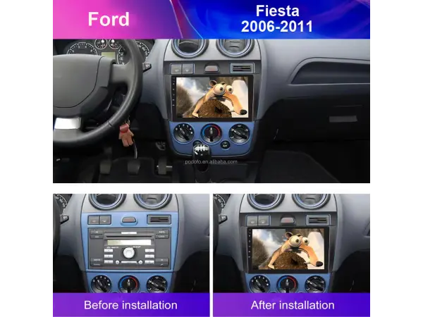 ford fiesta (2006-2011) - redukcni ramecek a7582 pro autoradio 9"