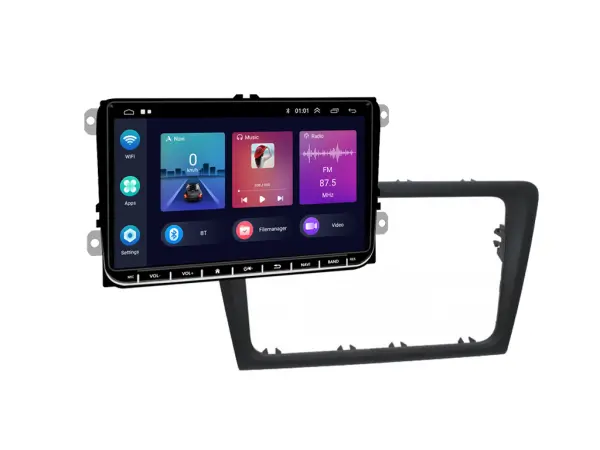 autoradio 9" lcd a3041 2+32g android 13 s rameckem sk-012 pro skoda rapid