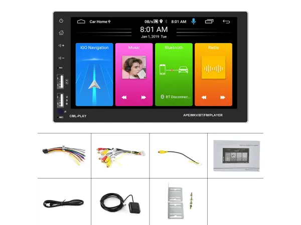 autoradio 7" lcd a2838 android 9.1 s rameckem sk-010  skoda octavia ii/yeti
