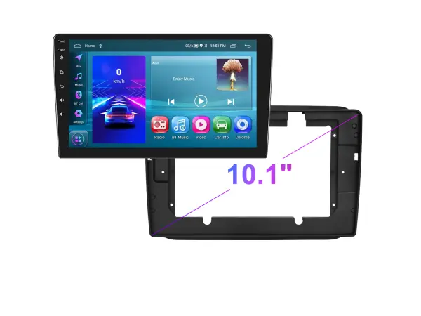 autoradio 10,1" lcd a3196 2gb+64gb android 13 s rameckem pro skoda fabia 06-14, roomster 06-15