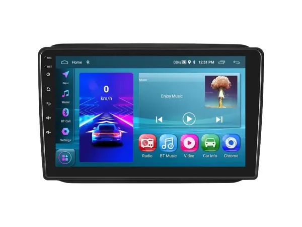 autoradio 10,1" lcd a3196 2gb+64gb android 13 s rameckem pro skoda fabia 06-14, roomster 06-15