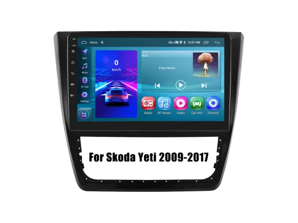autoradio 10,1" lcd a3196 2gb+32gb android 13 s rameckem a7104 pro skoda yeti