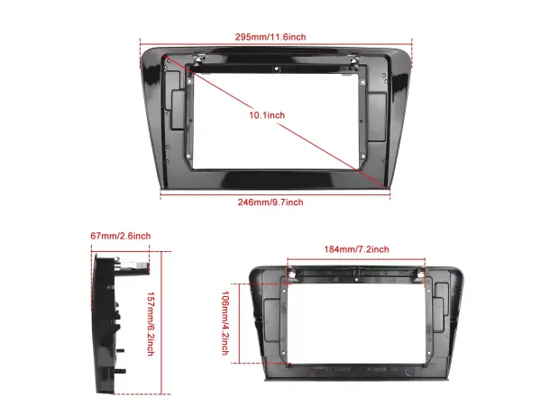 autoradio 10.1" lcd a2752 android 10 s rameckem a7649 pro skoda octavia iii 2012-2019