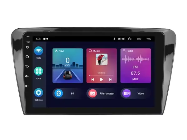 autoradio 10,1" lcd a3196 2gb+64gb android 13 s rameckem a7649 pro skoda octavia iii 2012-2019