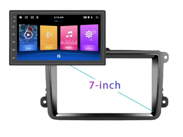 2din autoradio 7" a2749 android 10.0 s rameckem vw-007 skoda, vw, seat , audi