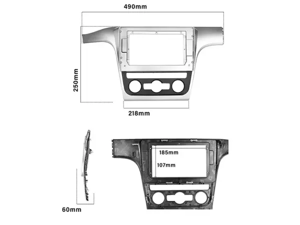 autoradio 10,1" lcd a3196 android 13 s rameckem a7354 pro volkswagen passat 2012