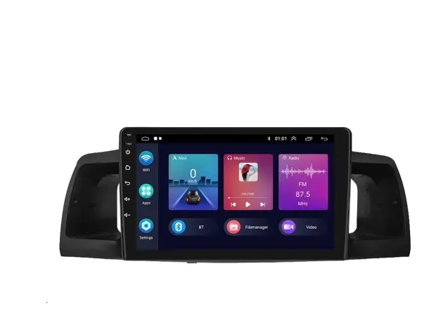 autoradio 9" lcd a3018  android 11 s rameckem a7082 pro toyota corolla ex 2007-2012 (matt black)