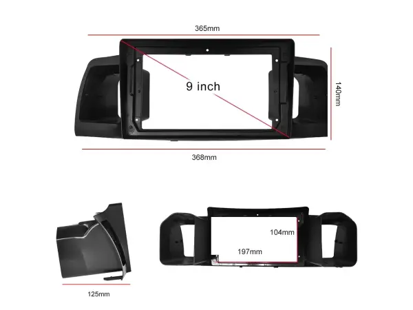 autoradio 9" lcd a3018  android 11 s rameckem a7082 pro toyota corolla ex 2007-2012 (matt black)