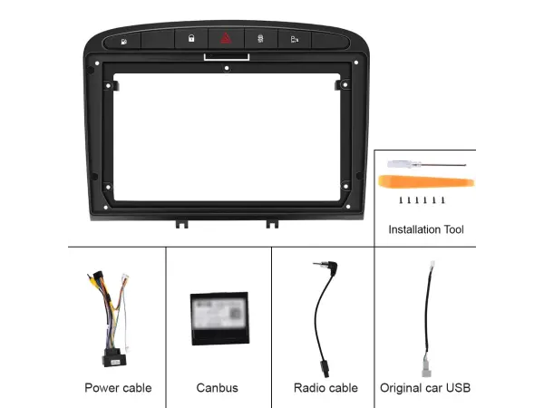 autoradio 9" lcd a3018 android 11 s rameckem a7086 pro peugeot 408 2013 (matna cerna)
