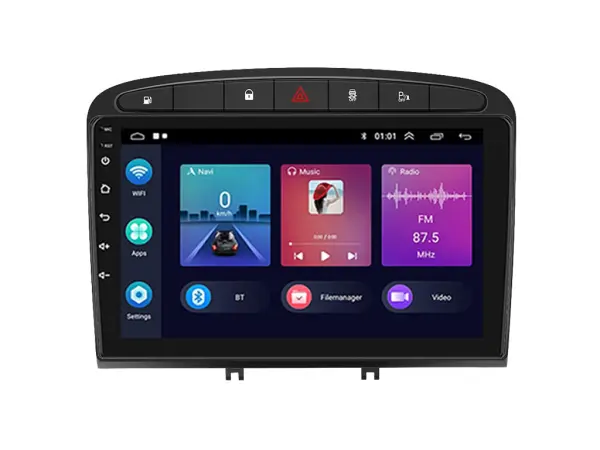 autoradio 9" lcd a3018 android 11 s rameckem a7086 pro peugeot 408 2013 (matna cerna)