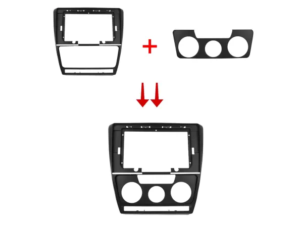 autoradio 10.1" lcd a2752 android 10 s rameckem a7783 pro skoda octavia 2004-2014 black