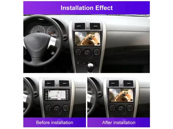 autoradio 9" lcd a3018 android 11 s rameckem a7278 pro toyota corolla 2009-2013