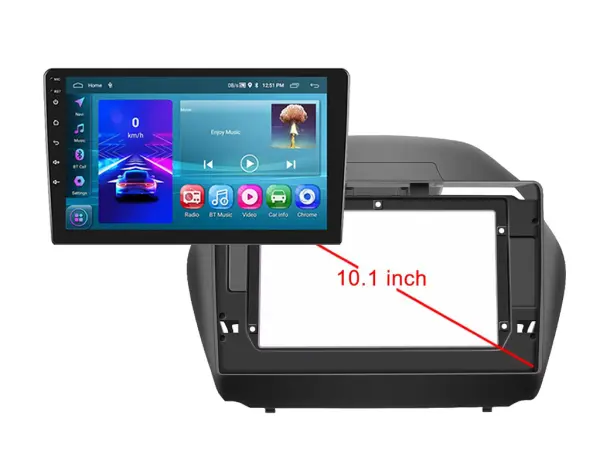 autoradio 10,1" lcd a3196 android 13 s rameckem  a7146  pro hyundai ix35 2010-2015 (matna cerna)