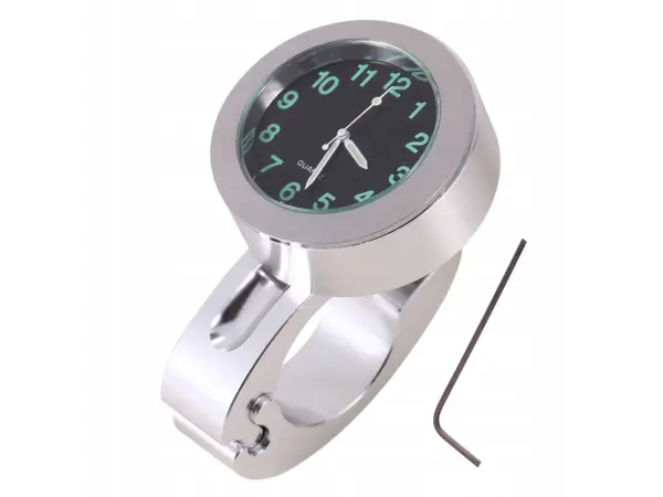 chopper hodiny s drzakem na riditka motocyklu chrom