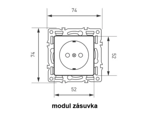 unic elektricka zasuvka 230v+2*usb 5v/2.1a plast bila