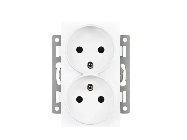 unic elektricka dvojzasuvka 2x230v bila plast