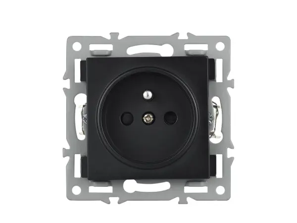 unic elektricka zasuvka 2*230v cerna plast v ramecku 153mm