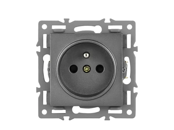 unic elektricka zasuvka 2*230v seda plast v ramecku 153mm