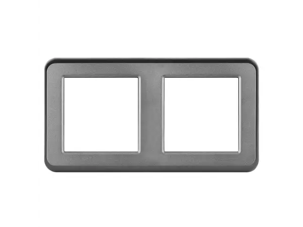 unic elektricka zasuvka 2x230v+usb+usb c 5v/2,1a plast seda v ramecku 153mm