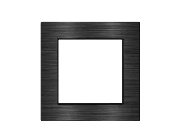 unic elektricka dvojzasuvka 2x230v cerna v ramecku 82mm, slitina hliniku cerna