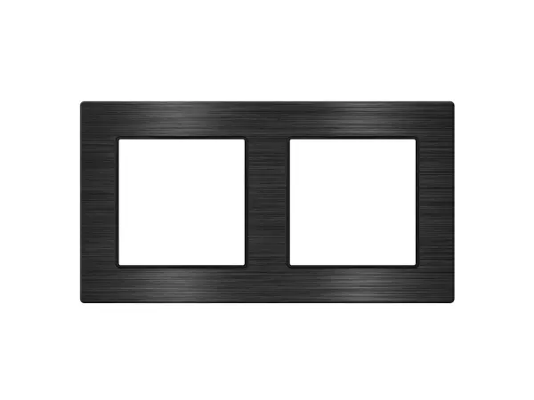 unic elektricka zasuvka 2*230v v ramecku 153mm slitina hliniku cerna