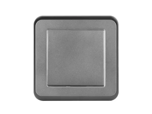 unic vypinac jednopolovy c.1 v ramecku 82mm, plast sedy