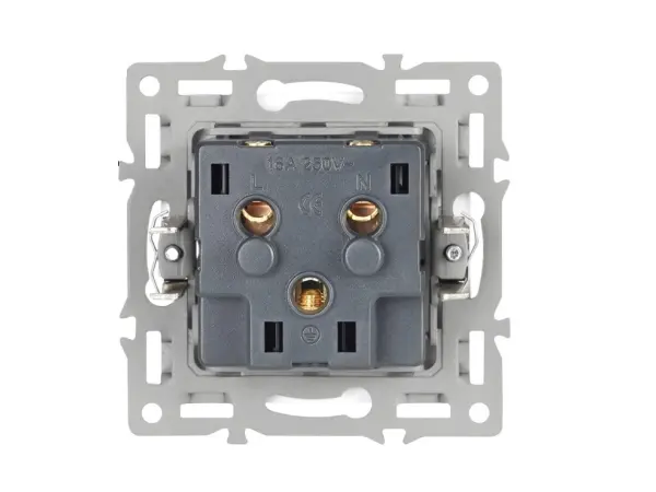 unic modul zasuvka mdz230v 16a  cerna do ramecku 82mm