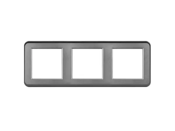 unic ramecek 224mm pro 3 moduly plast sedy