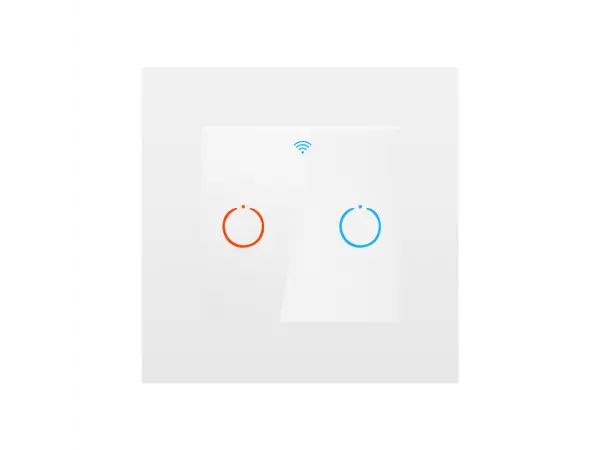 sran wifi dvojvypinac v ramecku plast bily